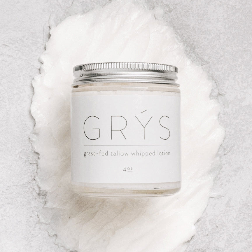 GRÝS SKIN 4 oz. Grass-Fed Grass-Finished Whipped Tallow Face Cream